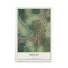 Map of Shelley, Idaho, 12 x 18 inch unframed archival matte print