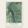 Smiths Ferry, Idaho map print, the full design