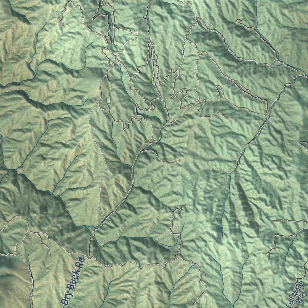 Close-up of the map of Sweet, Idaho print showing street and building detail