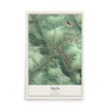 Map of Troy, Idaho, 12 x 18 inch unframed archival matte print
