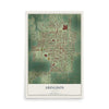 Map of Abingdon, Illinois, 12 x 18 inch unframed archival matte print