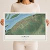 Map of Albany, Illinois, 12 x 18 inch unframed archival matte print