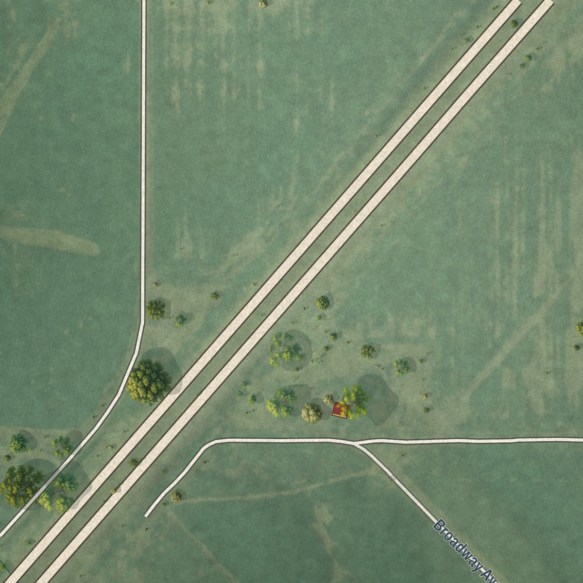 Second close-up of the map of Alma, Illinois print showing more streets and buildings