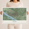 Map of Alton, Illinois, 12 x 18 inch unframed archival matte print