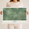 Map of Amboy, Illinois, 12 x 18 inch unframed archival matte print