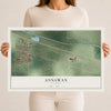 Map of Annawan, Illinois, 12 x 18 inch unframed archival matte print