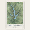 Apple Canyon Lake, Illinois map print, the full design