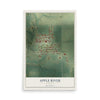 Map of Apple River, Illinois, 12 x 18 inch unframed archival matte print