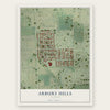 Arbury Hills, Illinois map print, the full design