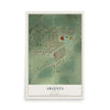 Map of Argenta, Illinois, 12 x 18 inch unframed archival matte print