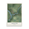 Map of Aroma Park, Illinois, 12 x 18 inch unframed archival matte print
