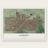 Ashburn, Illinois map print, the full design