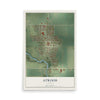 Map of Atwood, Illinois, 12 x 18 inch unframed archival matte print
