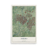 Map of Aurora, Illinois, 12 x 18 inch unframed archival matte print