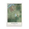 Map of Beardstown, Illinois, 12 x 18 inch unframed archival matte print