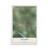 Map of Bluford, Illinois, 12 x 18 inch unframed archival matte print
