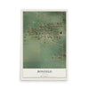 Map of Bonfield, Illinois, 12 x 18 inch unframed archival matte print