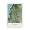 Map of Bonnie, Illinois, 12 x 18 inch unframed archival matte print