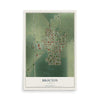Map of Brocton, Illinois, 12 x 18 inch unframed archival matte print