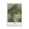 Map of Bush, Illinois, 12 x 18 inch unframed archival matte print