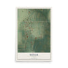 Map of Butler, Illinois, 12 x 18 inch unframed archival matte print