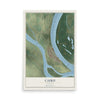 Map of Cairo, Illinois, 12 x 18 inch unframed archival matte print