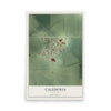 Map of Caledonia, Illinois, 12 x 18 inch unframed archival matte print