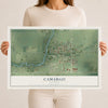 Map of Camargo, Illinois, 12 x 18 inch unframed archival matte print