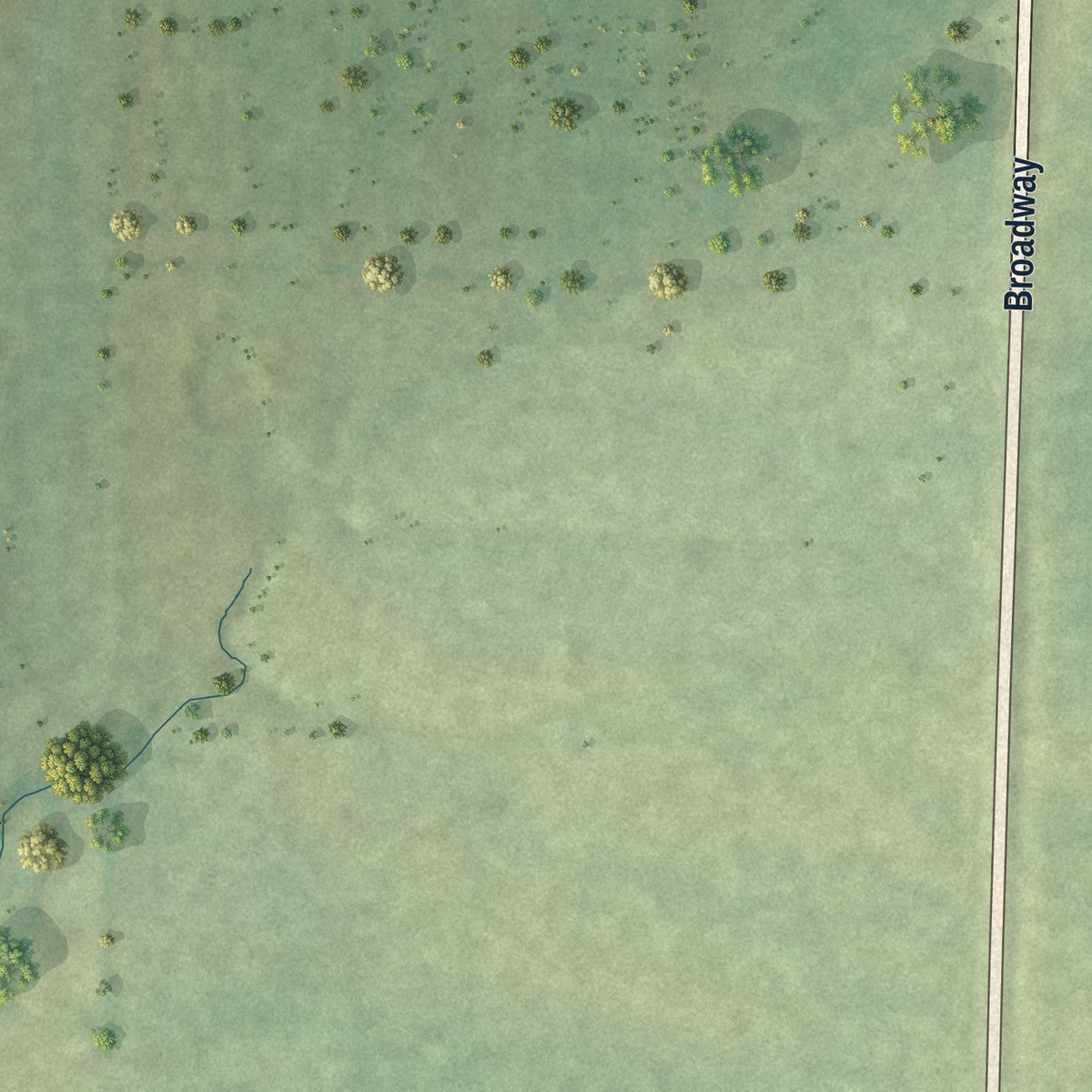 Second close-up of the map of Camden, Illinois print showing more streets and buildings