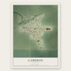 Cameron, Illinois map print, the full design