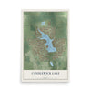 Map of Candlewick Lake, Illinois, 12 x 18 inch unframed archival matte print