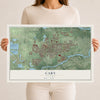 Map of Cary, Illinois, 12 x 18 inch unframed archival matte print