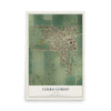 Map of Cerro Gordo, Illinois, 12 x 18 inch unframed archival matte print