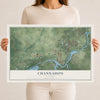 Map of Channahon, Illinois, 12 x 18 inch unframed archival matte print