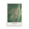 Map of Chebanse, Illinois, 12 x 18 inch unframed archival matte print