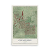 Map of Chicago Ridge, Illinois, 12 x 18 inch unframed archival matte print