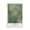 Map of Claremont, Illinois, 12 x 18 inch unframed archival matte print