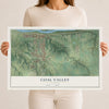 Map of Coal Valley, Illinois, 12 x 18 inch unframed archival matte print