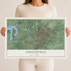 Map of Collinsville, Illinois, 12 x 18 inch unframed archival matte print