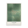 Map of Concord, Illinois, 12 x 18 inch unframed archival matte print