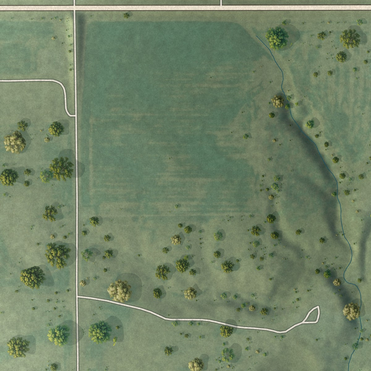 Second close-up of the map of Congerville, Illinois print showing more streets and buildings