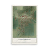 Map of Coulterville, Illinois, 12 x 18 inch unframed archival matte print