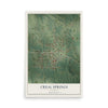 Map of Creal Springs, Illinois, 12 x 18 inch unframed archival matte print