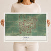 Map of Cuba, Illinois, 12 x 18 inch unframed archival matte print