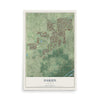 Map of Darien, Illinois, 12 x 18 inch unframed archival matte print