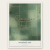 Darmstadt, Illinois map print, the full design