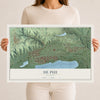 Map of De Pue, Illinois, 12 x 18 inch unframed archival matte print
