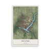 Map of Decatur, Illinois, 12 x 18 inch unframed archival matte print