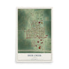 Map of Deer Creek, Illinois, 12 x 18 inch unframed archival matte print