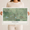 Map of Deer Park, Illinois, 12 x 18 inch unframed archival matte print